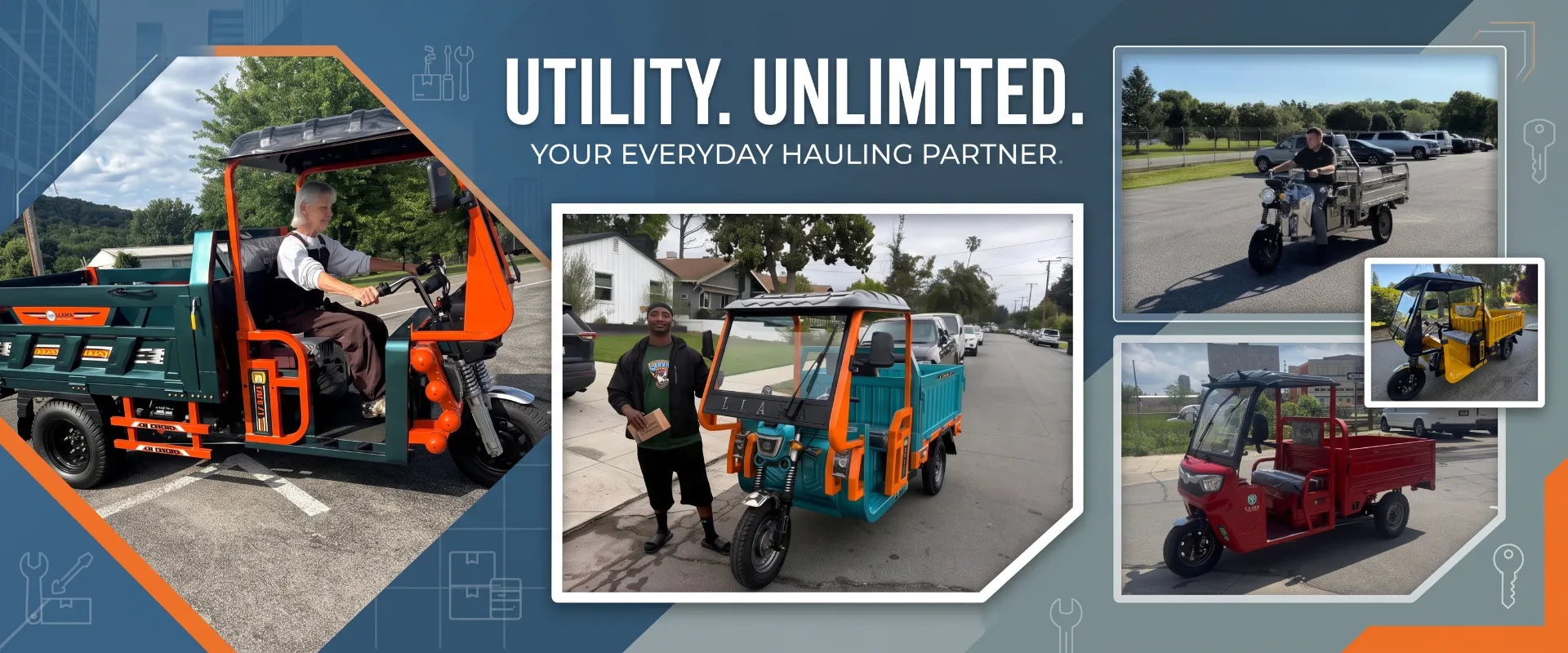 Electric utility cargo trikes delivered to real customers for everyday hauling.